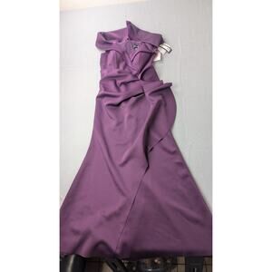 Xscape Petite "Patti" Off-the-Shoulder Side-Ruffle Gown PLM 8P